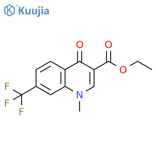 ethyl 1-methyl-4-oxo-7-(trifluoromethyl)-1,4-dihydroquinoline-3-carboxylate structure