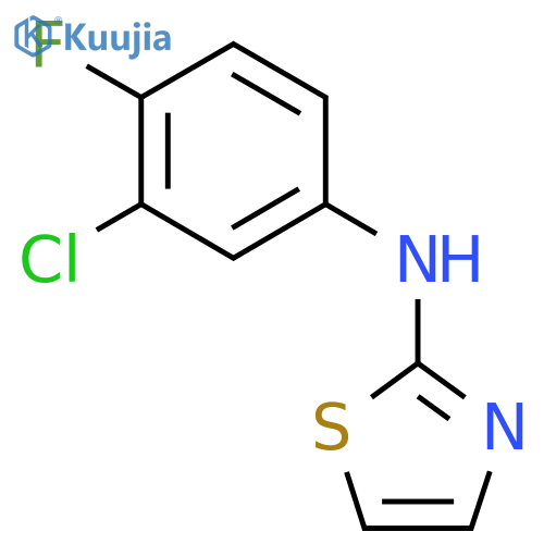 N-(3-chloro-4-fluorophenyl)-1,3-thiazol-2-amine structure