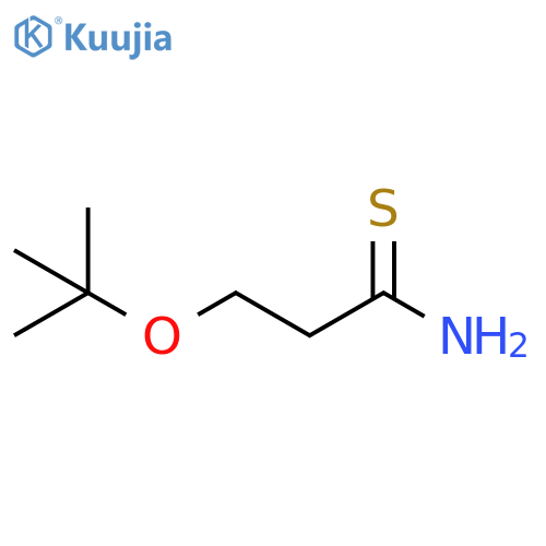 3-(tert-butoxy)propanethioamide structure
