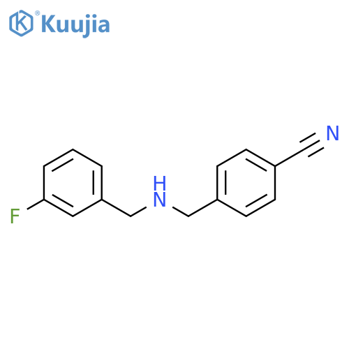 Benzonitrile, 4-[[[(3-fluorophenyl)methyl]amino]methyl]- structure