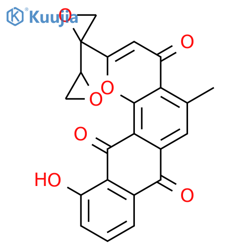 4H-Anthra[1,2-b]pyran-4,7,12-trione,2-[2,2'-bioxiran]-2-yl-11-hydroxy-5-methyl- (9CI) structure