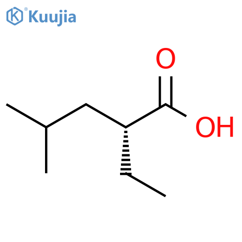 Pentanoic acid, 2-ethyl-4-methyl-, (R)- structure