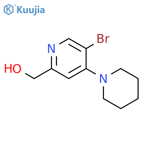 (5-Bromo-4-(piperidin-1-yl)pyridin-2-yl)methanol structure