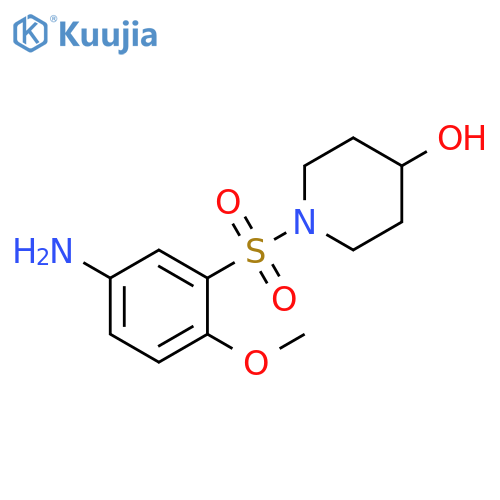 1-[(5-amino-2-methoxybenzene)sulfonyl]piperidin-4-ol structure