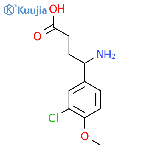 4-amino-4-(3-chloro-4-methoxyphenyl)butanoic acid structure