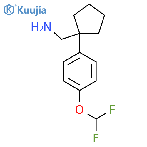 {1-4-(difluoromethoxy)phenylcyclopentyl}methanamine structure