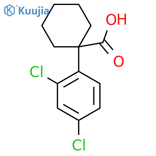 1-(2,4-Dichlorophenyl)cyclohexane-1-carboxylic acid structure