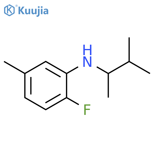 2-fluoro-5-methyl-N-(3-methylbutan-2-yl)aniline structure