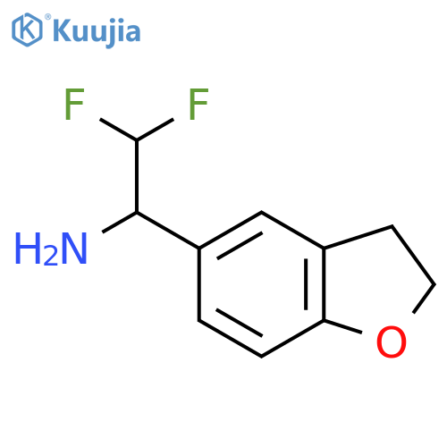 1-(2,3-dihydro-1-benzofuran-5-yl)-2,2-difluoroethan-1-amine structure