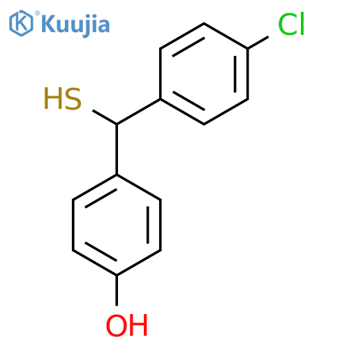 4-(4-chlorophenyl)(sulfanyl)methylphenol structure