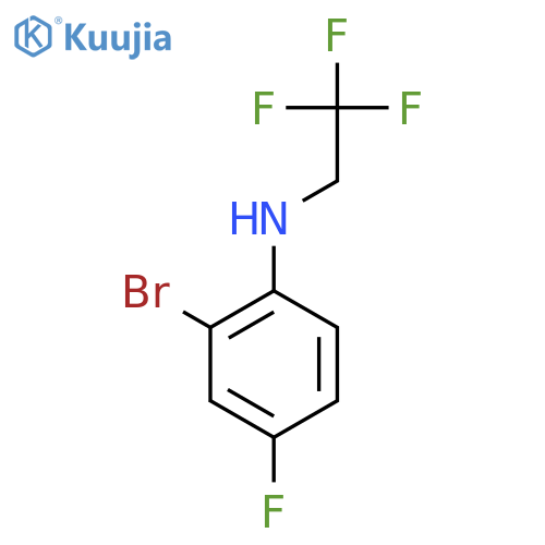 2-Bromo-4-fluoro-n-(2,2,2-trifluoroethyl)aniline structure