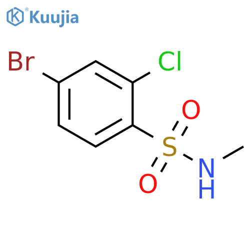 4-bromo-2-chloro-N-methylbenzene-1-sulfonamide structure