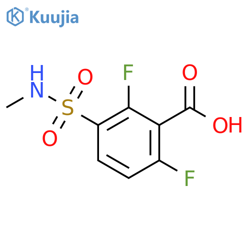 2,6-difluoro-3-(methylsulfamoyl)benzoic acid structure
