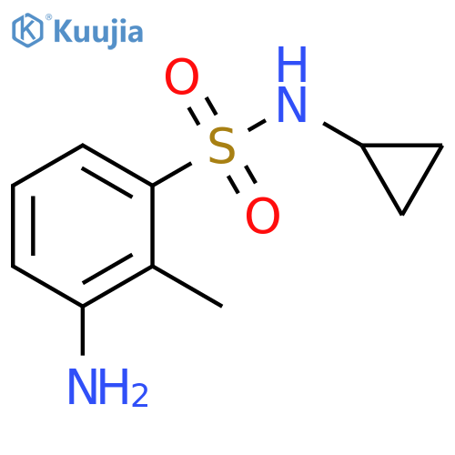 3-amino-N-cyclopropyl-2-methylbenzene-1-sulfonamide structure