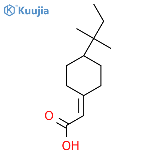 2-4-(2-methylbutan-2-yl)cyclohexylideneacetic acid structure