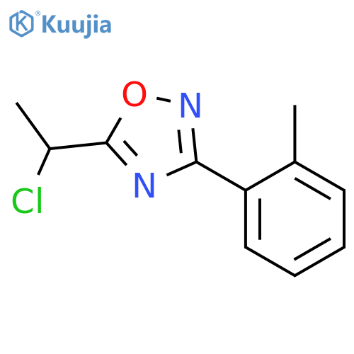 5-(1-chloroethyl)-3-(2-methylphenyl)-1,2,4-oxadiazole structure