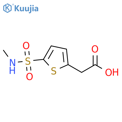 2-5-(methylsulfamoyl)thiophen-2-ylacetic acid structure