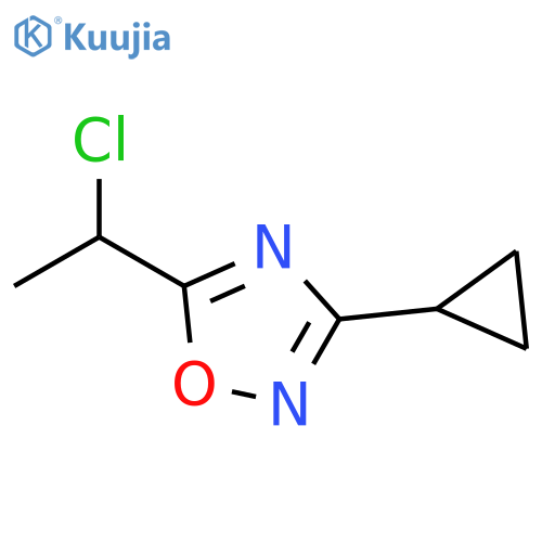 5-(1-chloroethyl)-3-cyclopropyl-1,2,4-oxadiazole structure