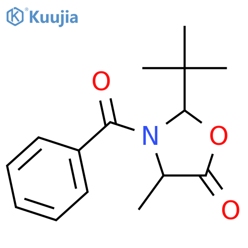 (2S,4S)-3-Benzoyl-2-(tert-butyl)-4-methyloxazolidin-5-one structure