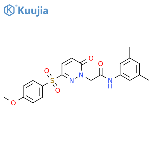 N-(3,5-dimethylphenyl)-2-[3-(4-methoxybenzenesulfonyl)-6-oxo-1,6-dihydropyridazin-1-yl]acetamide structure