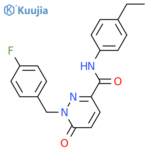 N-(4-ethylphenyl)-1-[(4-fluorophenyl)methyl]-6-oxo-1,6-dihydropyridazine-3-carboxamide structure
