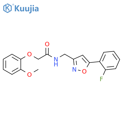 N-{[5-(2-fluorophenyl)-1,2-oxazol-3-yl]methyl}-2-(2-methoxyphenoxy)acetamide structure