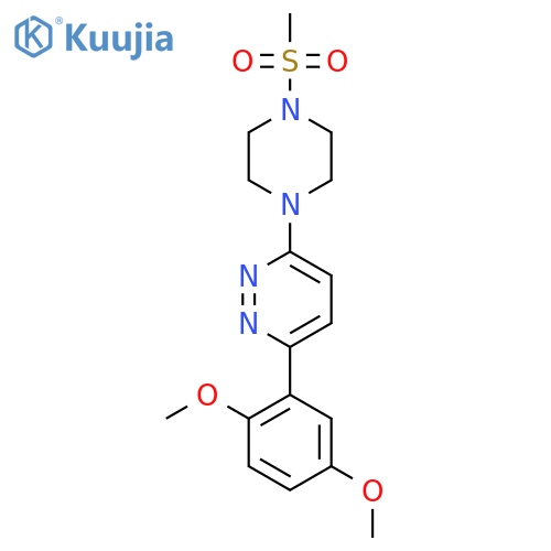 3-(2,5-dimethoxyphenyl)-6-(4-methanesulfonylpiperazin-1-yl)pyridazine structure