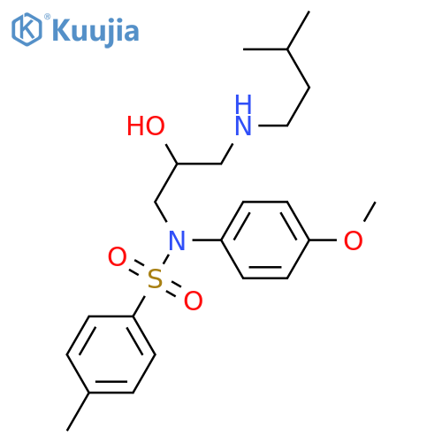 {2-hydroxy-3-[N-(4-methoxyphenyl)4-methylbenzenesulfonamido]propyl}(3-methylbutyl)amine structure