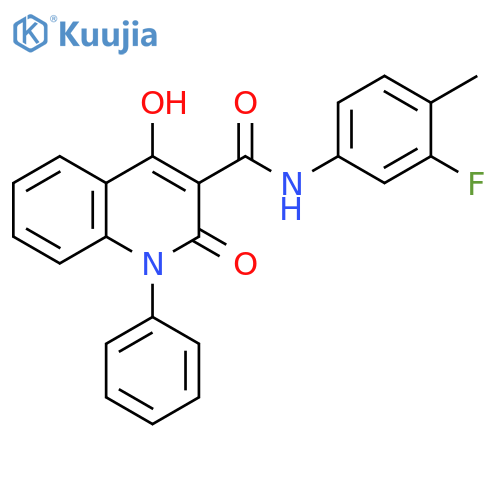 N-(3-Fluoro-4-methylphenyl)-1,2-dihydro-4-hydroxy-2-oxo-1-phenyl-3-quinolinecarboxamide structure