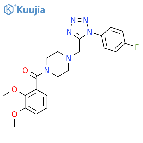 1-(2,3-dimethoxybenzoyl)-4-{[1-(4-fluorophenyl)-1H-1,2,3,4-tetrazol-5-yl]methyl}piperazine structure