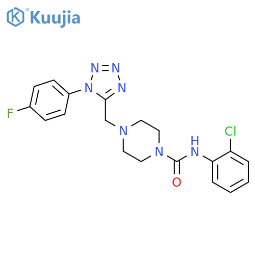 N-(2-chlorophenyl)-4-{[1-(4-fluorophenyl)-1H-1,2,3,4-tetrazol-5-yl]methyl}piperazine-1-carboxamide structure