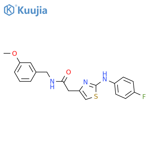 2-{2-[(4-fluorophenyl)amino]-1,3-thiazol-4-yl}-N-[(3-methoxyphenyl)methyl]acetamide structure