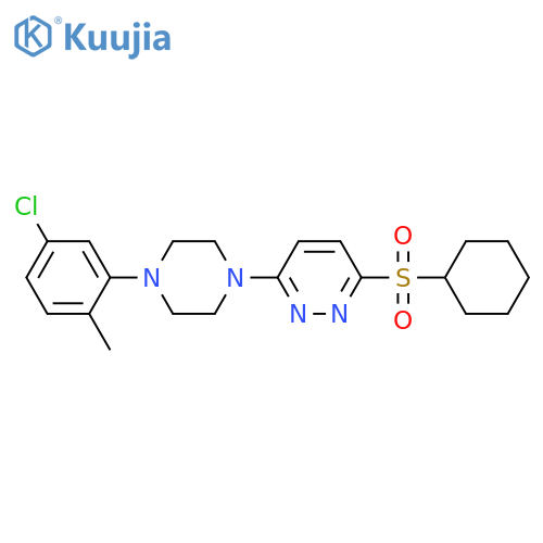 3-[4-(5-chloro-2-methylphenyl)piperazin-1-yl]-6-(cyclohexanesulfonyl)pyridazine structure