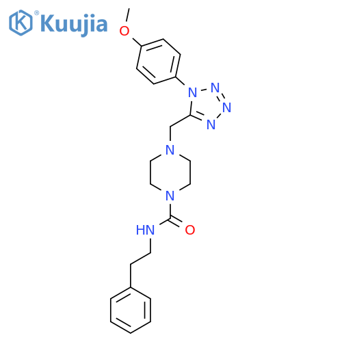 4-{[1-(4-methoxyphenyl)-1H-1,2,3,4-tetrazol-5-yl]methyl}-N-(2-phenylethyl)piperazine-1-carboxamide structure