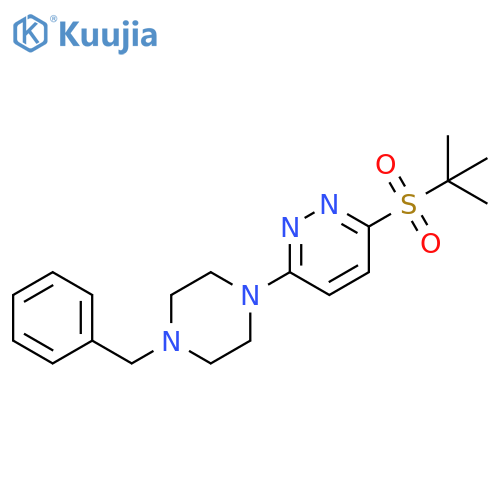 3-(4-benzylpiperazin-1-yl)-6-(2-methylpropane-2-sulfonyl)pyridazine structure