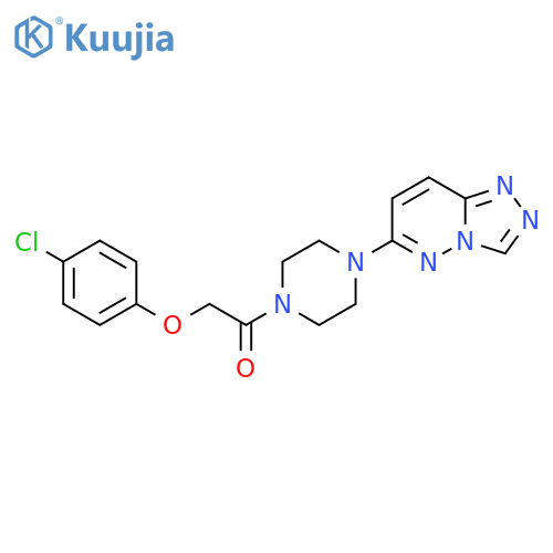 2-(4-chlorophenoxy)-1-(4-{[1,2,4]triazolo[4,3-b]pyridazin-6-yl}piperazin-1-yl)ethan-1-one structure