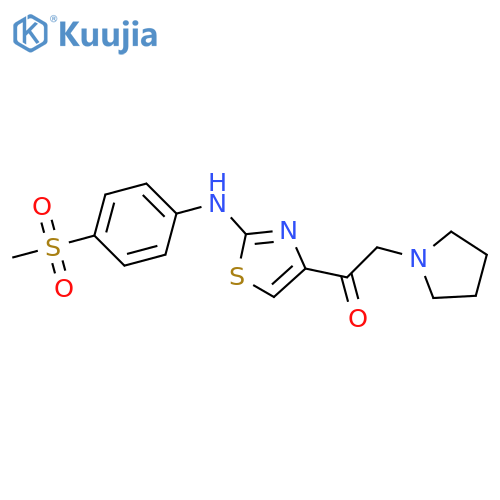 2-{2-[(4-methanesulfonylphenyl)amino]-1,3-thiazol-4-yl}-1-(pyrrolidin-1-yl)ethan-1-one structure