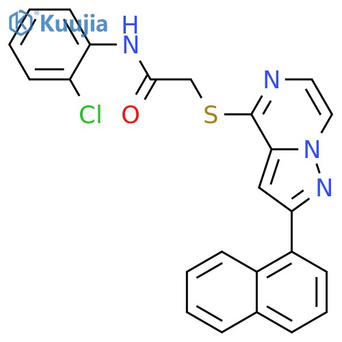 N-(2-chlorophenyl)-2-{[2-(naphthalen-1-yl)pyrazolo[1,5-a]pyrazin-4-yl]sulfanyl}acetamide structure