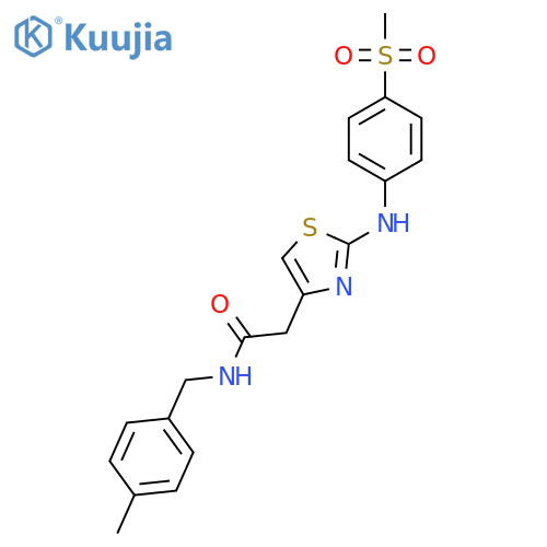 2-{2-[(4-methanesulfonylphenyl)amino]-1,3-thiazol-4-yl}-N-[(4-methylphenyl)methyl]acetamide structure