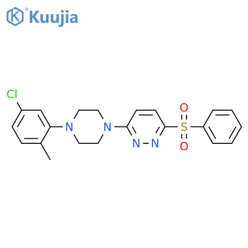 3-(benzenesulfonyl)-6-[4-(5-chloro-2-methylphenyl)piperazin-1-yl]pyridazine structure