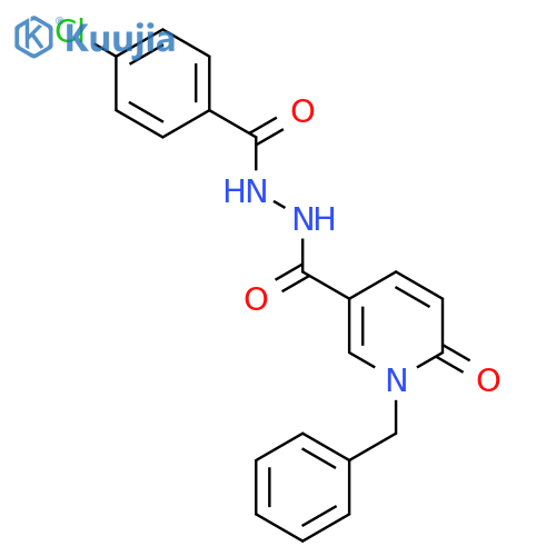 N'-(1-benzyl-6-oxo-1,6-dihydropyridine-3-carbonyl)-4-chlorobenzohydrazide structure
