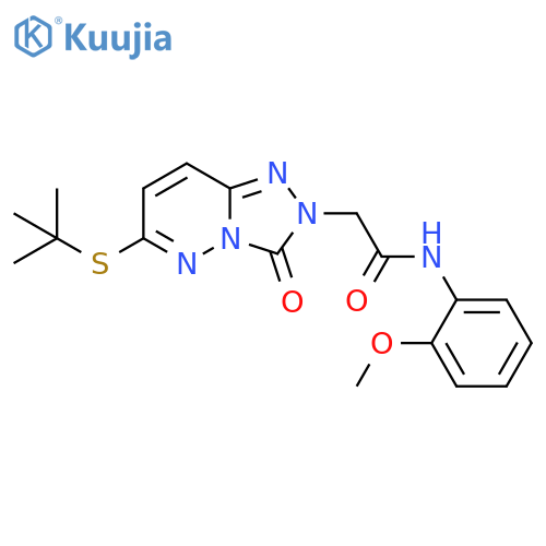 2-[6-(tert-butylsulfanyl)-3-oxo-2H,3H-[1,2,4]triazolo[4,3-b]pyridazin-2-yl]-N-(2-methoxyphenyl)acetamide structure