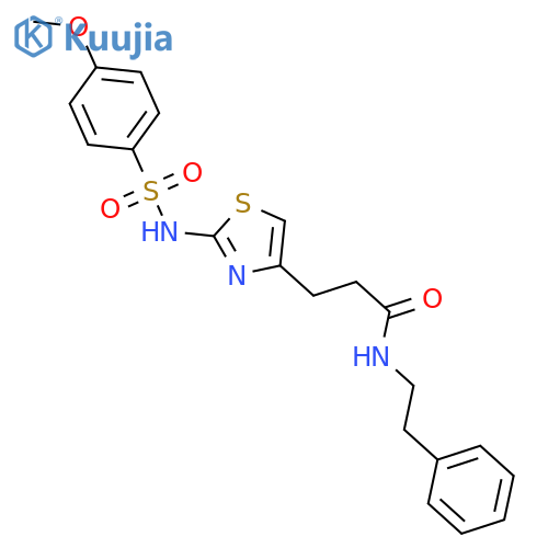 3-[2-(4-methoxybenzenesulfonamido)-1,3-thiazol-4-yl]-N-(2-phenylethyl)propanamide structure