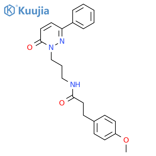3-(4-methoxyphenyl)-N-[3-(6-oxo-3-phenyl-1,6-dihydropyridazin-1-yl)propyl]propanamide structure