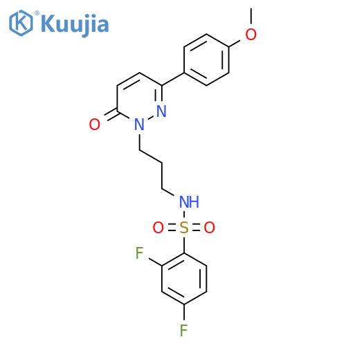 2,4-difluoro-N-{3-[3-(4-methoxyphenyl)-6-oxo-1,6-dihydropyridazin-1-yl]propyl}benzene-1-sulfonamide structure