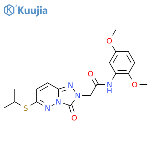 N-(2,5-dimethoxyphenyl)-2-[3-oxo-6-(propan-2-ylsulfanyl)-2H,3H-[1,2,4]triazolo[4,3-b]pyridazin-2-yl]acetamide structure