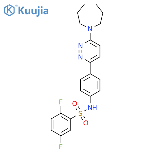 N-{4-[6-(azepan-1-yl)pyridazin-3-yl]phenyl}-2,5-difluorobenzene-1-sulfonamide structure