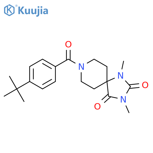 8-(4-tert-butylbenzoyl)-1,3-dimethyl-1,3,8-triazaspiro[4.5]decane-2,4-dione structure