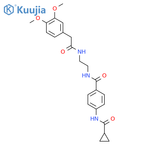 N-[4-({2-[2-(3,4-dimethoxyphenyl)acetamido]ethyl}carbamoyl)phenyl]cyclopropanecarboxamide structure