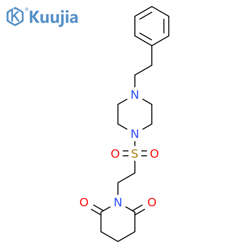 1-(2-{[4-(2-phenylethyl)piperazin-1-yl]sulfonyl}ethyl)piperidine-2,6-dione structure